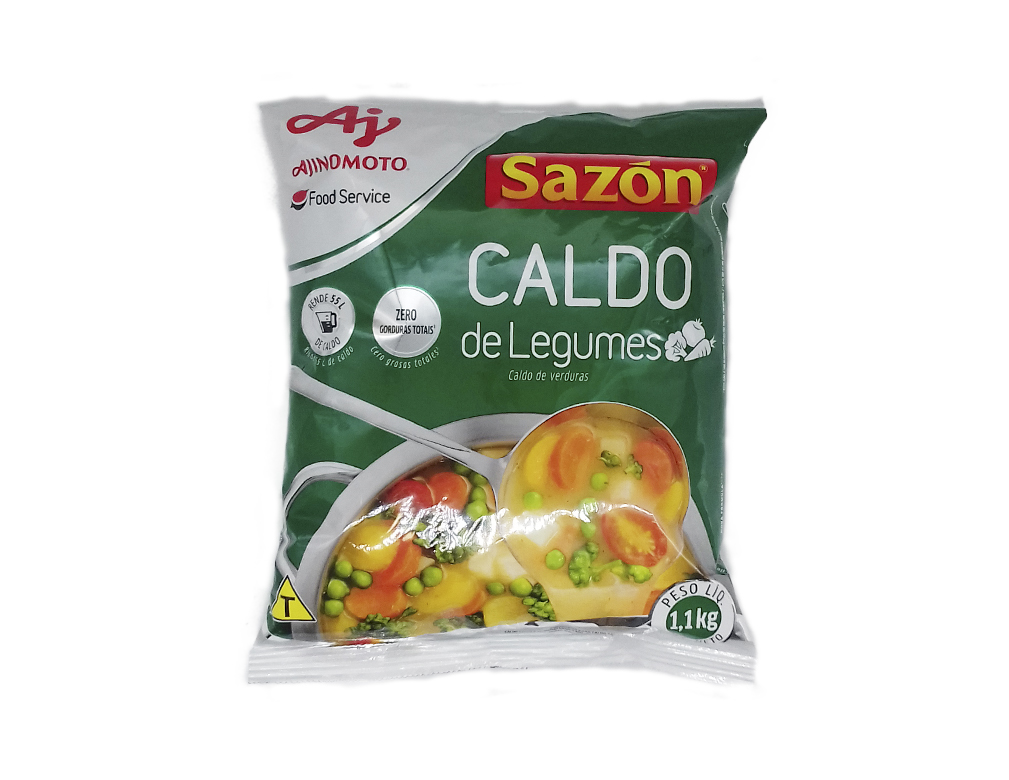 CALDO DE LEGUMES FOOD SERVICE SAZÓN AJINOMOTO 1,1 KG (CX 6 PCT)